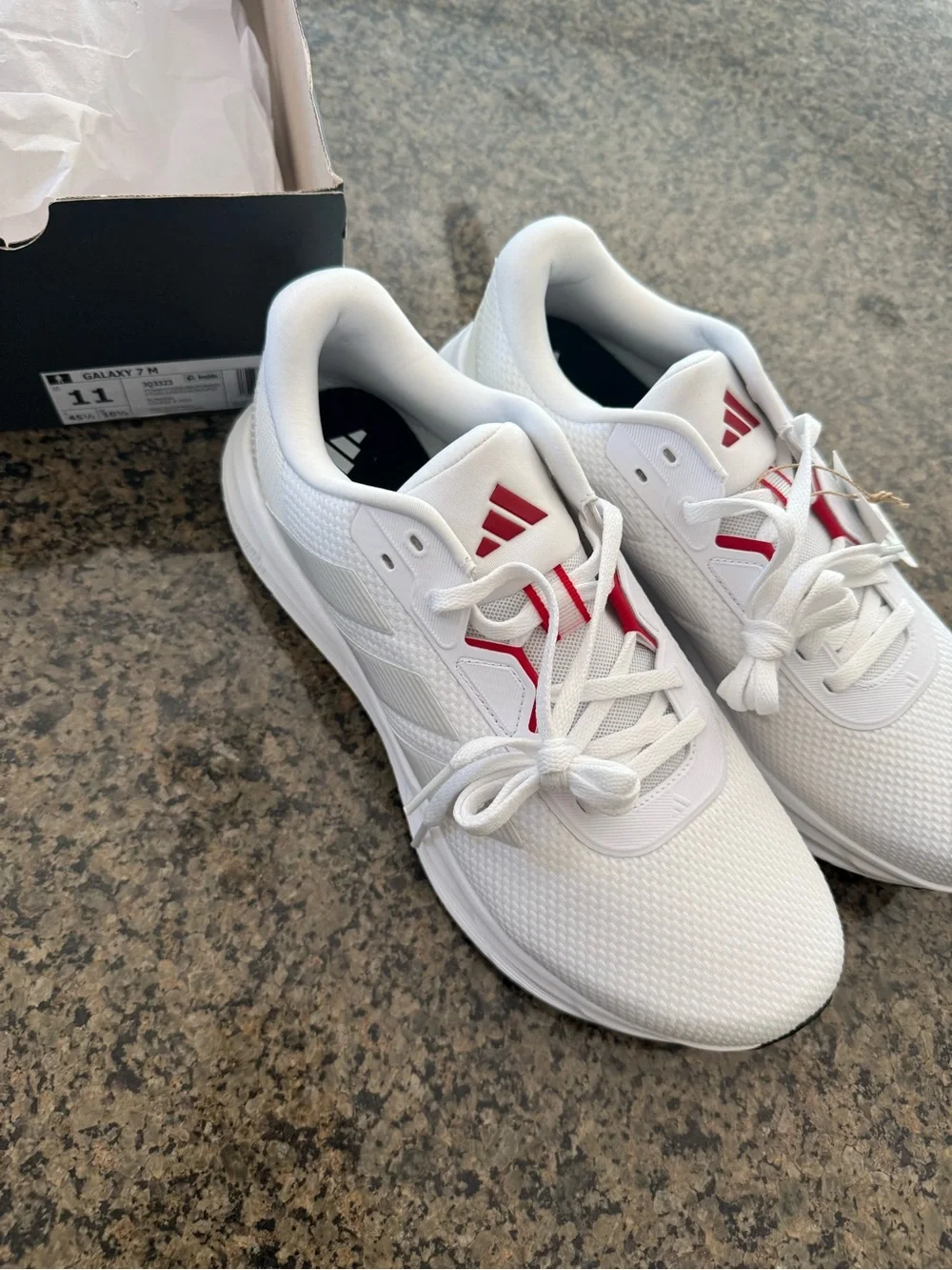 Adidas Men’s White & Red Athletic Sneakers